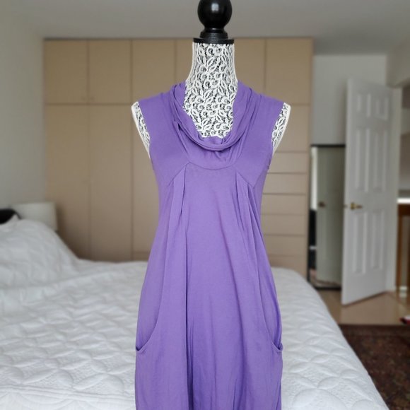 Zara Purple Cowl Neck Sundress - Picture 1 of 5